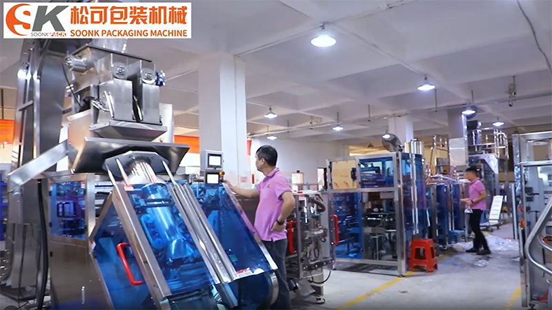 Envasadora de Hielo con 2 y 3 Cabezales de Peso Lineales, SK-L780