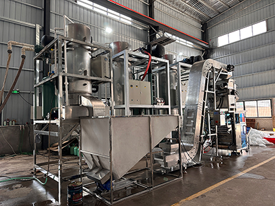 Envasadora de Hielo con Báscula Lineal de 2 Cabezas, SK-L520